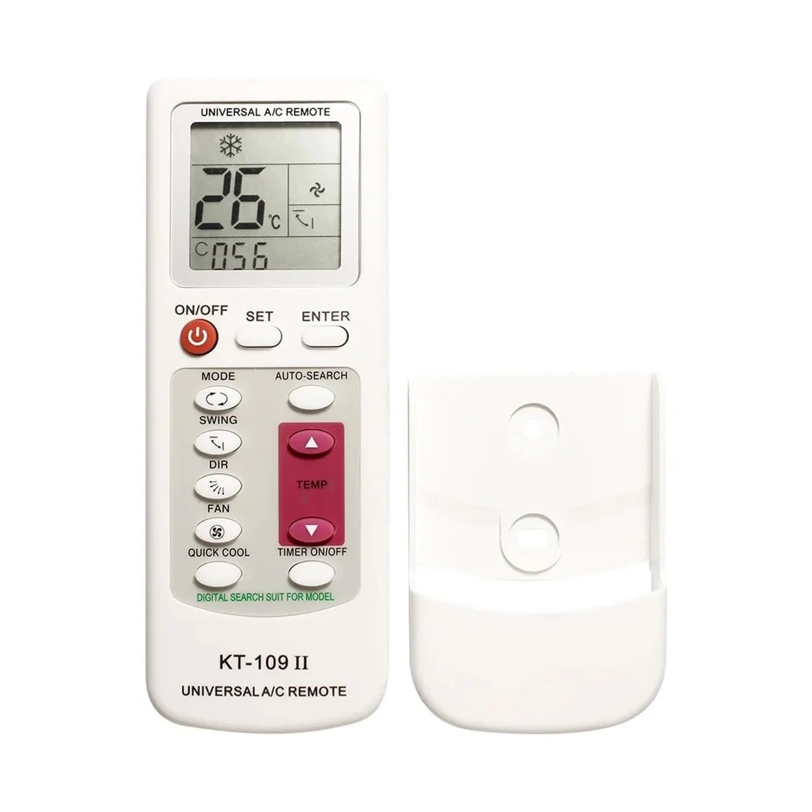 KT109II Universal-Klimaanlagen-Fernbedienung, Ersatz-Display-Fernbedienung Mit Sockel