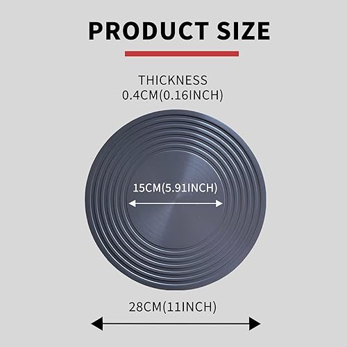 Miniatura 6 de Difusor de calor para estufa de gas, difusor de estufa de gas con revestimiento antiadherente de aluminio de 11 pulgadas, placa a fuego lento para