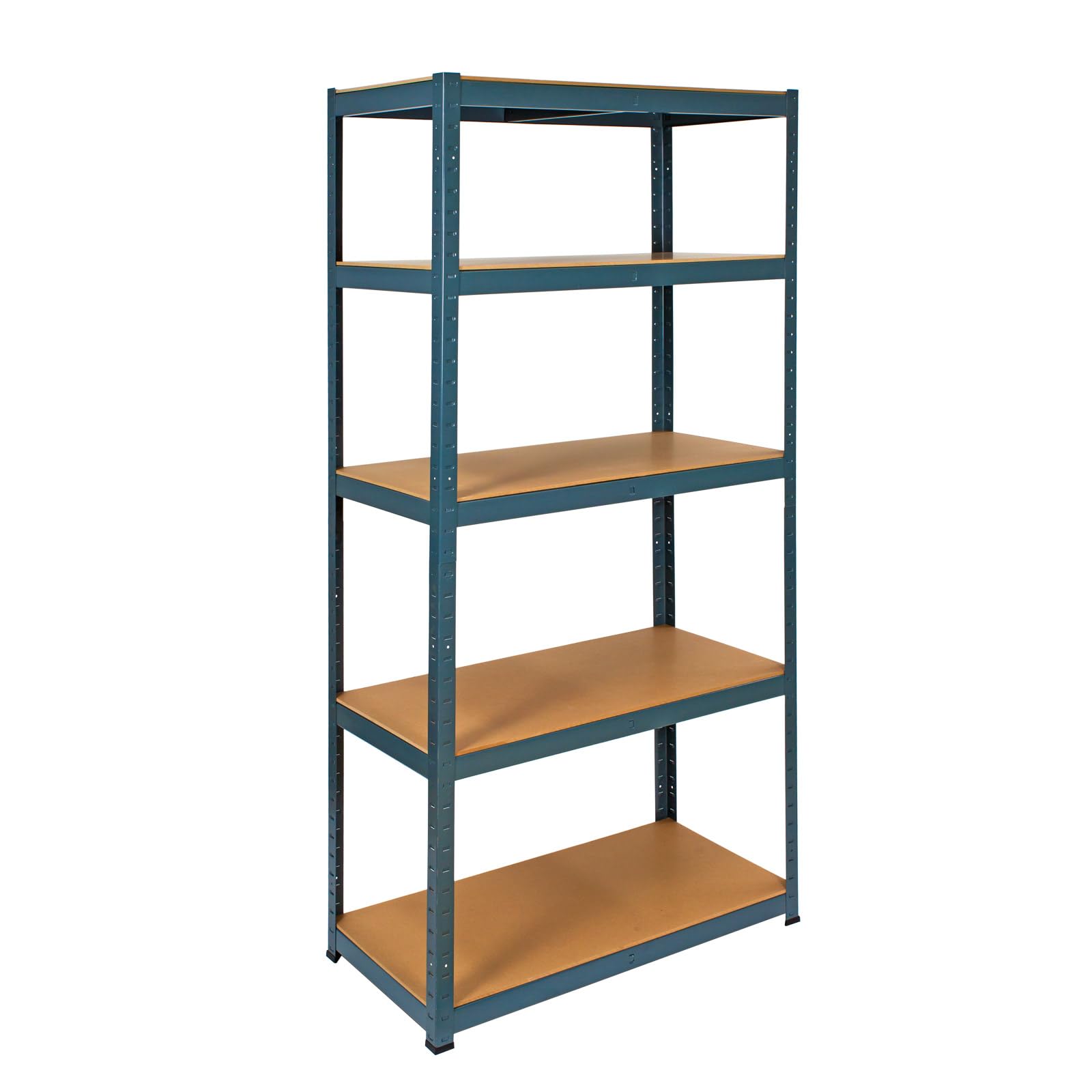 DEMA Schwerlastregal Stahl 5 Böden 180x90x45 cm Kellerregal 1325 kg System | Stecksystem Regal, Lagerbox, Industrie Regal, Werkbank nutzbar, hohe Traglast, pulverbeschichtet, Garage Ordnung