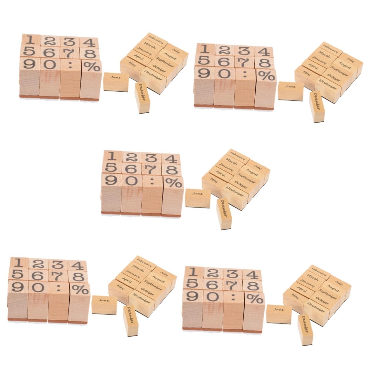 OSALADI 10 Set Sigillo digitale in legno data timbro pianificatore TIMBRI DEL DIART francobolli di scrapbooking timbro d'epoca francobolli fai da te del diario timbro numerico Di legno