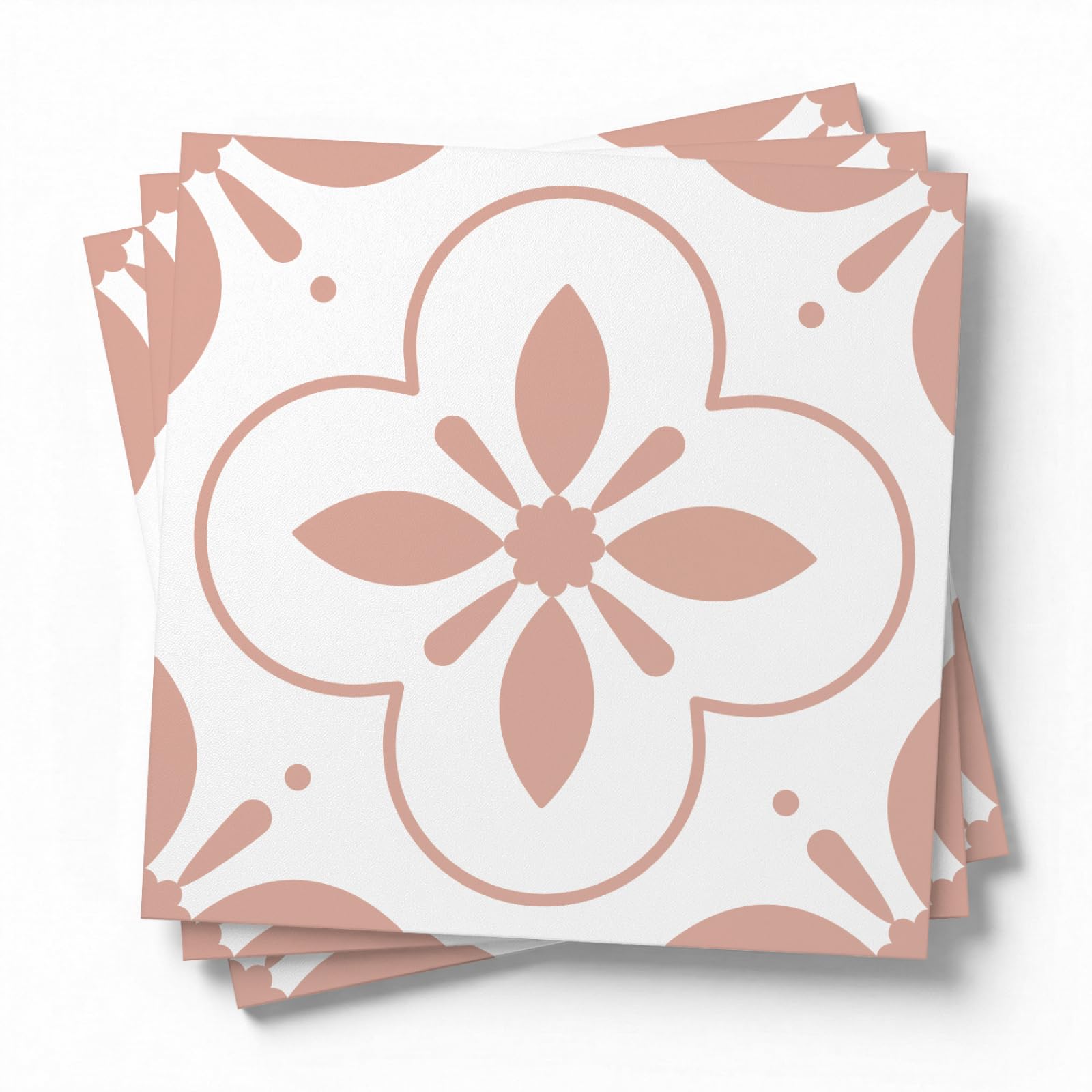 LMYSXAOZ Stick on Kitchen Tiles Pink Pattern Self Adhesive Wall PVC for Fireplace Surround Furniture Decoration Backsplash Bathroom Tile Stickers Waterproof