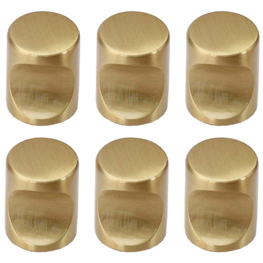 Creatwls 6 pcs Modern Cupboard Handles for Kitchen Cabinet Handles Drawer Pulls, Kitchen Cabinet Dresser Solid Brass Handles Knobs