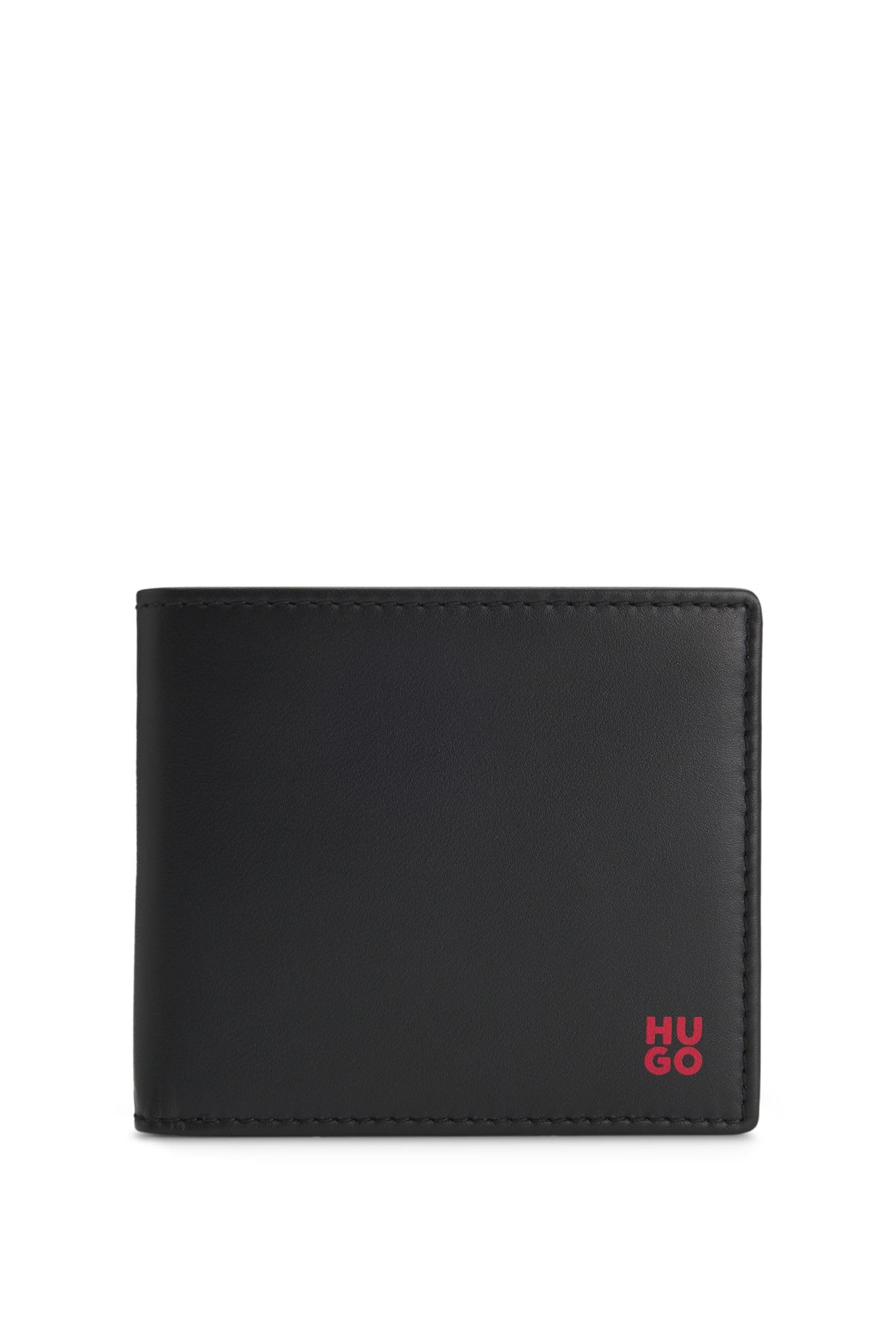 Hugo Boss Mens Leather Wallet Tibby_n_4cc Bifold Credit Cardholder Black