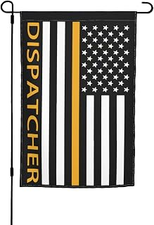 Thin Gold Line Flag 911 Dispatcher 12x18 Inch Garden Flag Double Sided Fade Resistant Outdoor Banner For Yard, Porch And Garden Decor