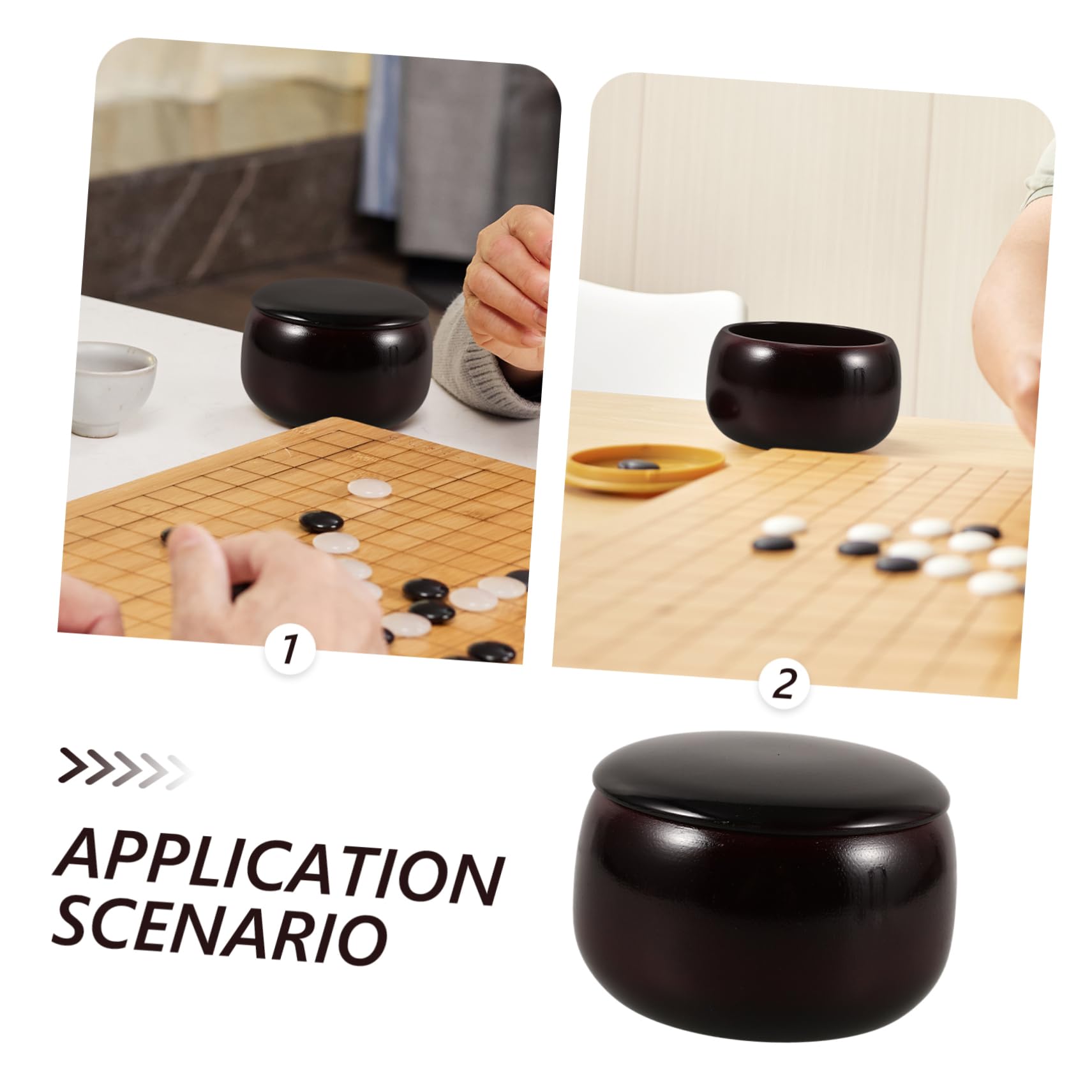 ifundom Boîte de Rangement pour Jeux D’échecs et Go, Pot en Bambou Nanmu Rouge, Grosse Capacité, Résistant aux Chocs, pour Étudiants et Garçon et Filles, Adaptée Rangement des Pièces