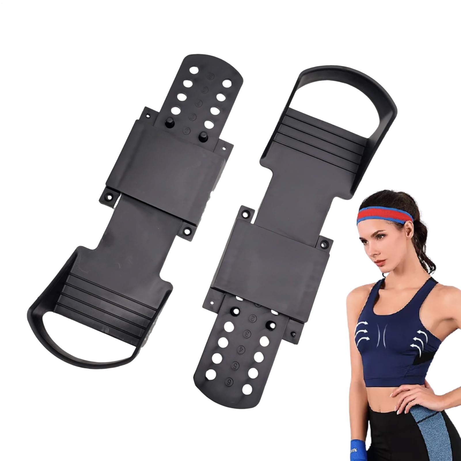 Rudergerät Pedale - 31.8 cm Fitness Pedal | ABS Trainingszubehör - Rutschfest Breite Anpassungsfähigkeit Ersatzteile Stabile Cardio Kraft Übung Home Gym Equipment Einfache Lagerung Paar