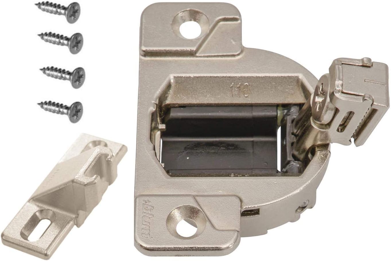 Blum33.3600 110 Degree Compact 33 Hinge Cup with 3/4 Overlay mounting Plate (Part# 130.1100.22) Pack of 2 Sets