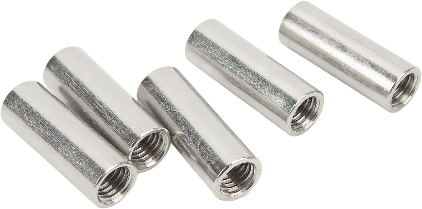 M12 Stainless Steel Coupling Nuts for Threaded Rod Extension, Heavy Duty Rust for Home Improvement, Mechanical Maintenance, Projects (Pack of 5)