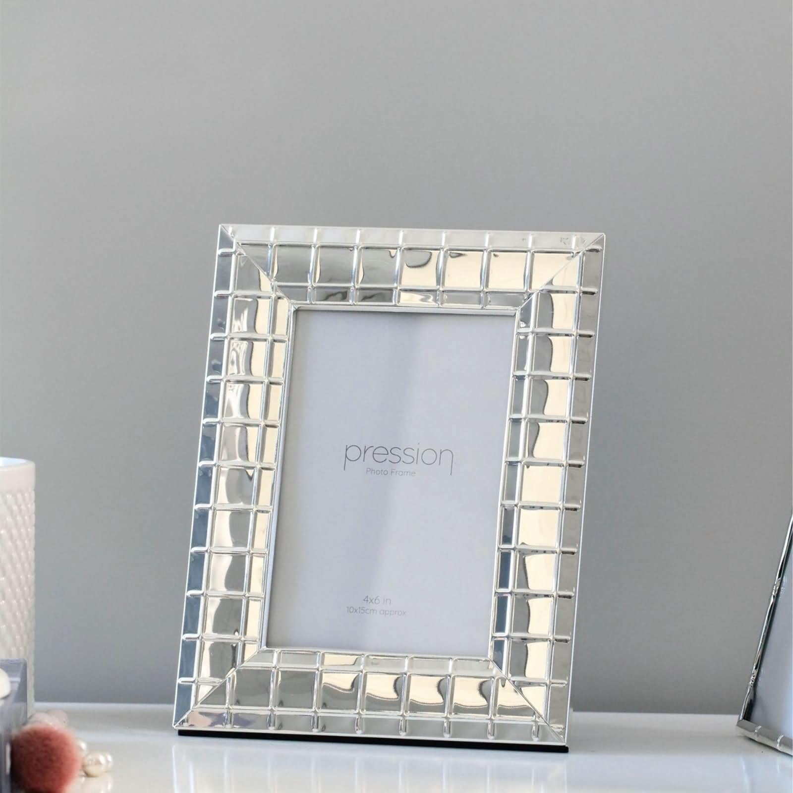 Ramka na zdjęcia w stylu vintage, 20,32 x 25,4 cm, srebrna, na plakat, prostokątna, ściana i blat stołu, pionowa, ramka na zdjęcia, dekoracja sypialni