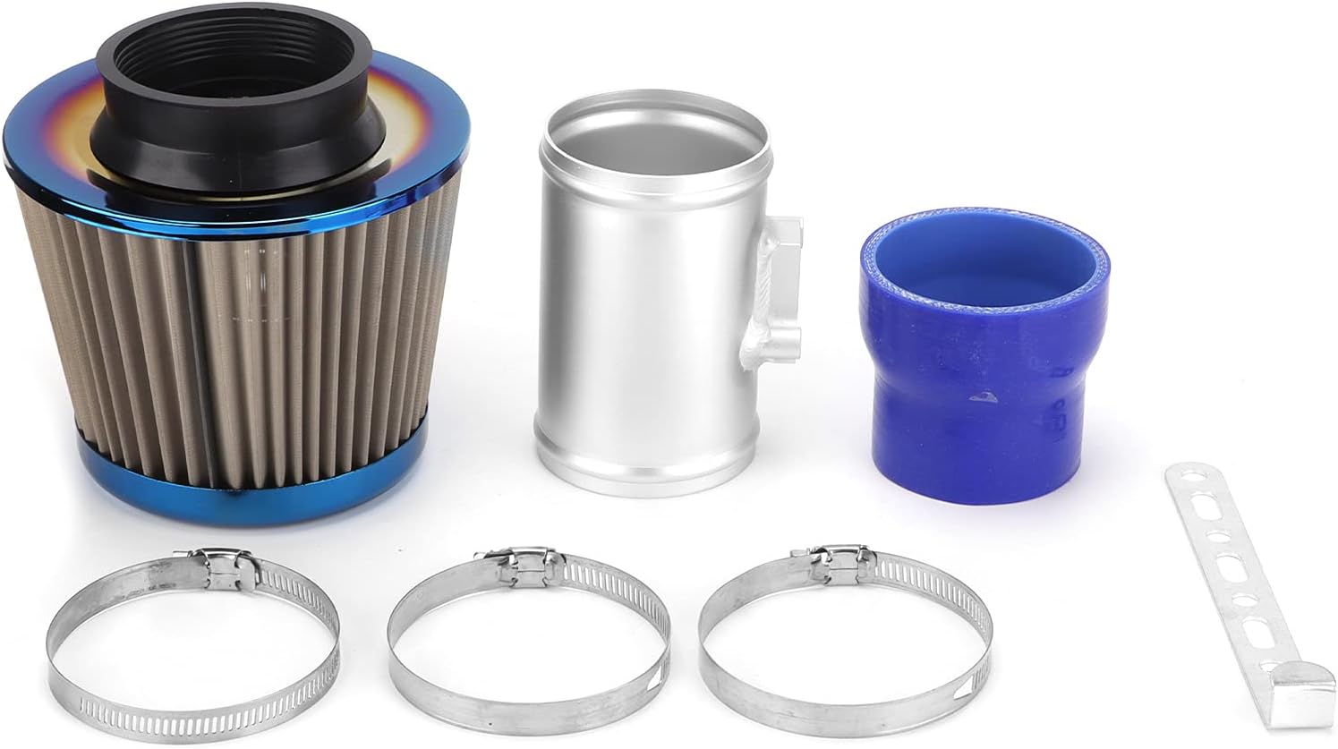 Akozon Cold Air Intake Filter Induction Kit Auto Intake Air Filter Replacement for Civic 2009-2011/Fit 2008-2011