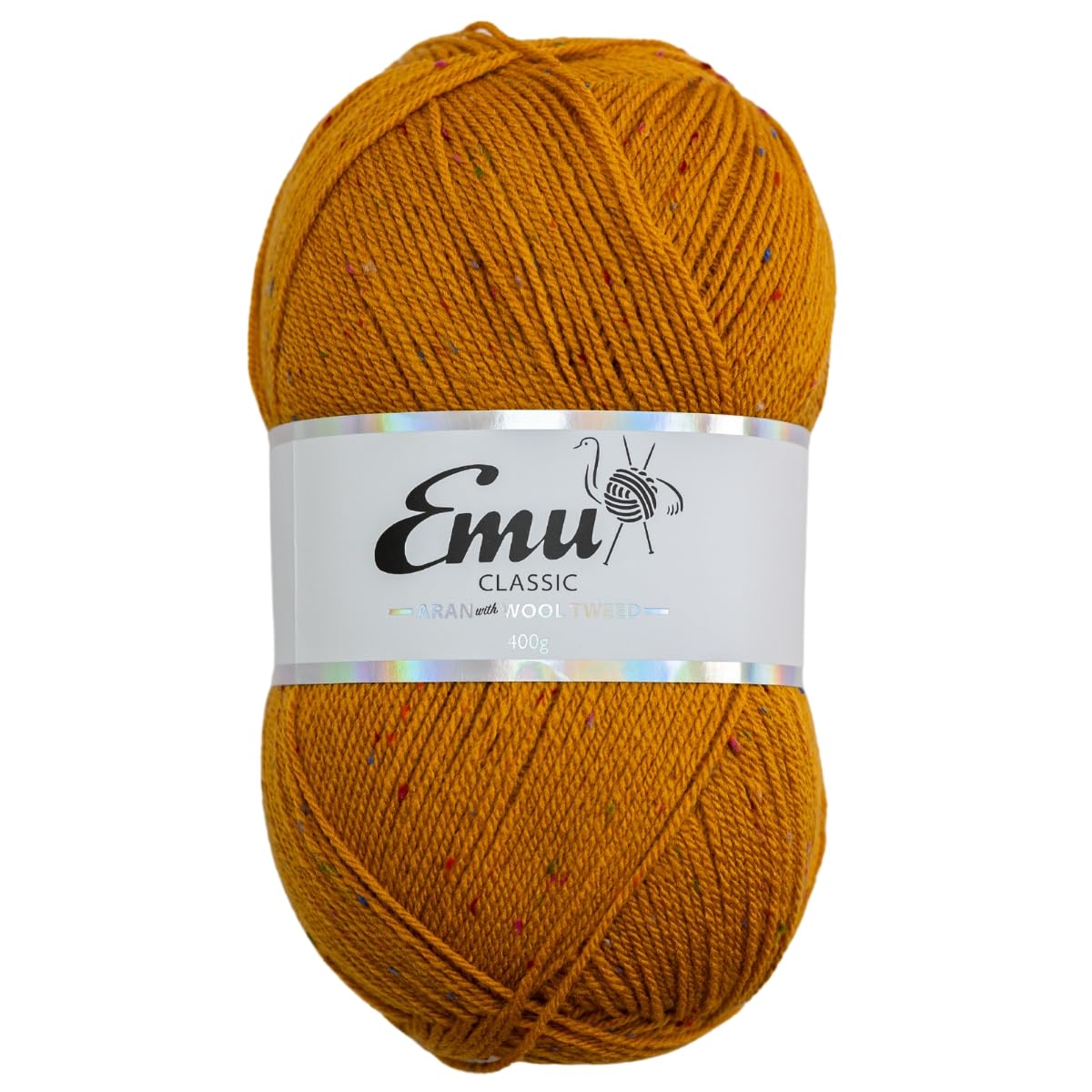 Emu Classic Aran with Wool Tweed Yarn 400g Ball 840m, Butterscotch Tweed - 224