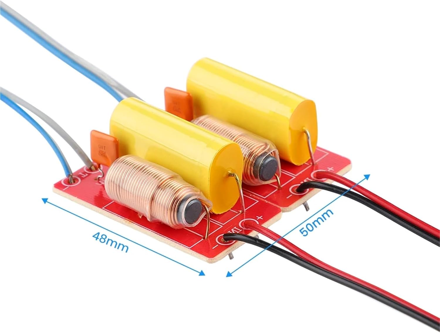2Pcs Pure Treble Speaker Audio Frequency Divider 40W Stage Home Car Tweeter Crossover Filters for 2-5 Inch Speaker