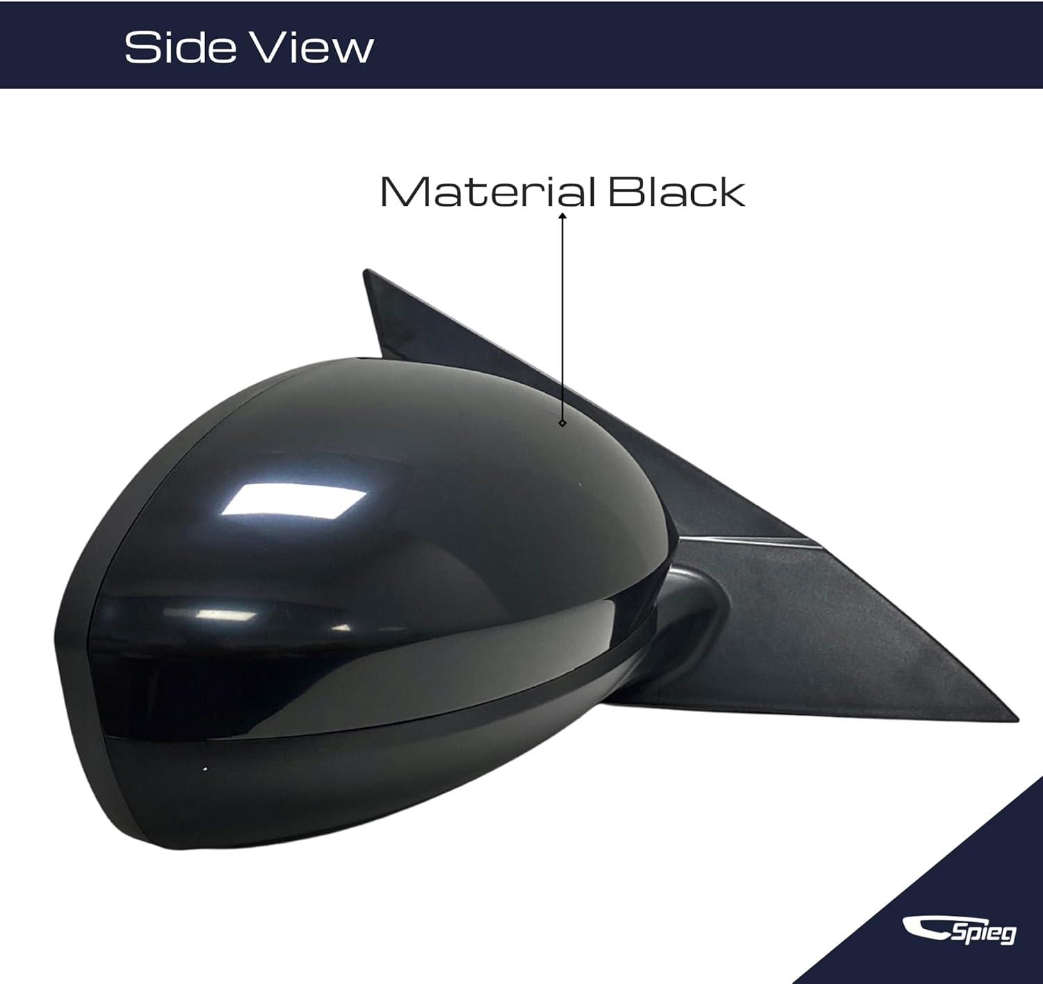 Spieg Passenger Side Mirror for 2019-2025 Nissan Altima Power Adj Non-Heated Glass Black 3 Pins Right NI1321311