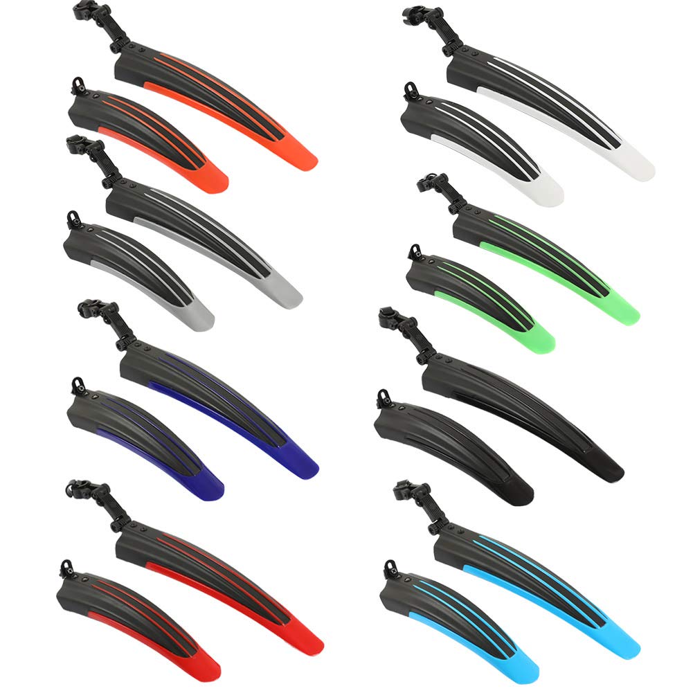 Garde-Boue de vélo, Garde-Boue de vélo électrique, Garde-Boue Avant et arrière pour vélo de Montagne, 2 pièces, Garde-Boue Avant et arrière pour 20 à 26 Pouces (Noir)