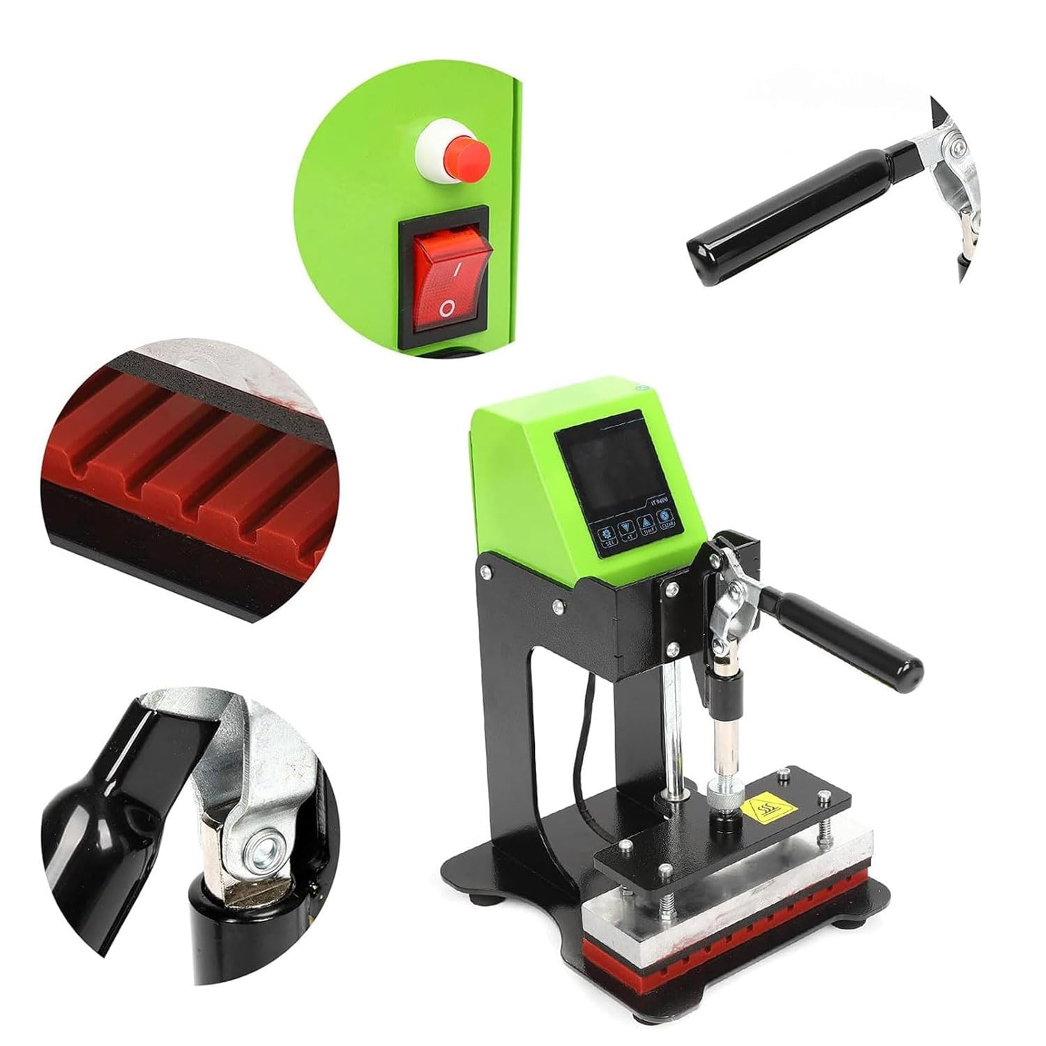 Pressa termica Smart Touch Screen, piccola pressa riscaldante fronte-retro, controlli digitali di precisione, con display LCD digitale e controllo della temperatura 0-250°C, perfetta per la casa
