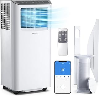 Pro Breeze 4 in 1 Portable Air Conditioner for Room 10000 BTU 450SqFt Air Conditioning Unit, Smart Air Conditioner with Fan, Dehumidifier, Night, Timer, Window Venting Kit, Wifi Portable AC Unit