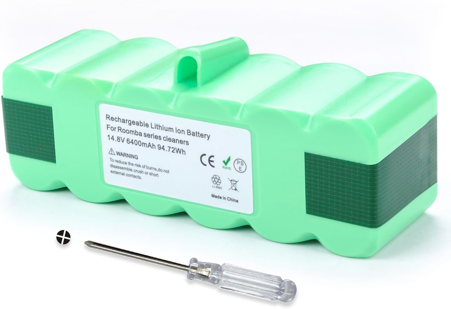 NASTIMA 14.8V 6400mAh Lithium Battery Long Xlife 1200 Cycles for iRobot Roomba 500 530 532 535 552 560 570 580 600 610 625 650 660 700 770 780 800 870 880 890