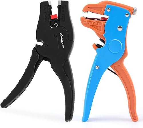 Knoweasy Pelacables y cortador automático, herramienta de pelado de cables resistente 2 en 1 y herramienta pelacables
