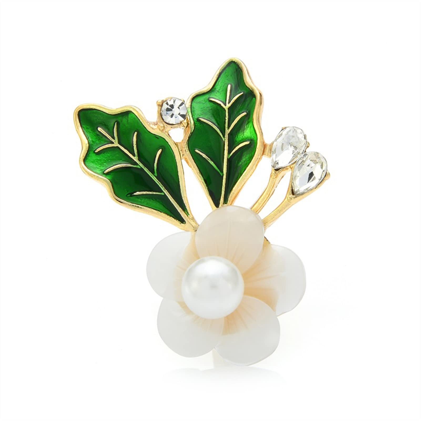 Broches para Mujer, Accesorios de Moda para Mujer, broches de Flores, broches de Fiesta para Mujer, broches para Chaquetas Tipo cárdigan, broches de Moda (Blanco Blanco)