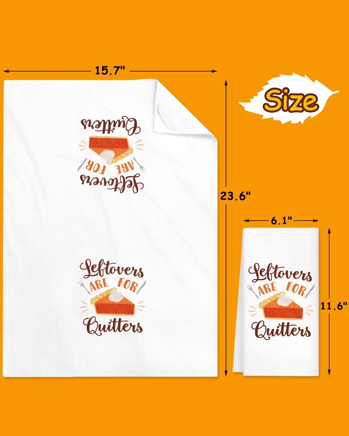 Minatee 7 Pcs Fall Themed Gifts Kitchen Decor Set, Including 2 Autumn Kitchen Towels Funny Dish Towel And 5 Wooden Spoons Bamboo Utensils Gifts For Housewarming Friends Families(Classic Style - View #2