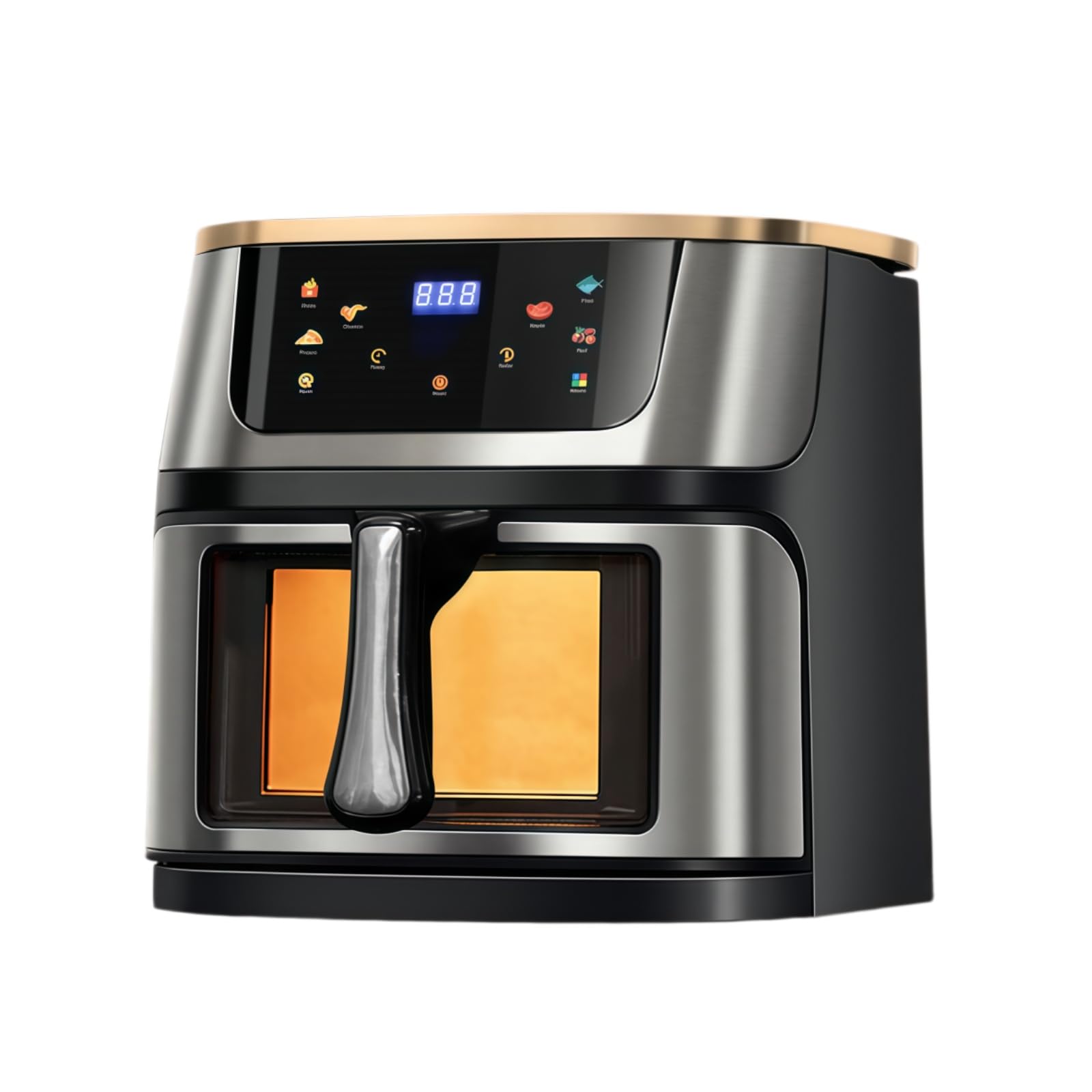 Digital Air Fryer, Single Drawer, 8L, 1400W Energy-Saving Cooker, Uses No Oil, Air Fry, Max Crisp, Roast, Bake, Reheat, Dehydrate, Non-Stick Dishwasher Safe Baskets, Black