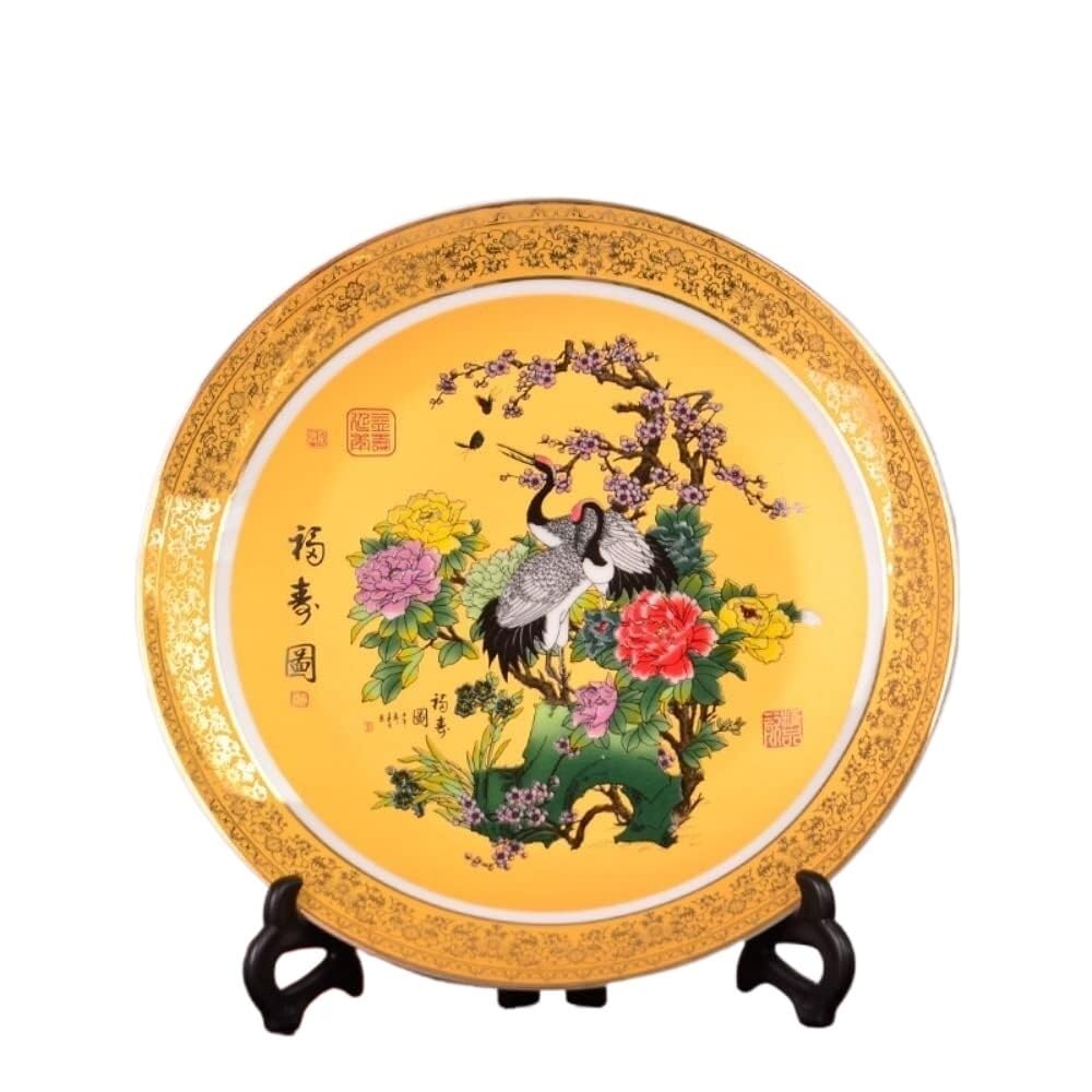 miska na klucze， 25cm ceramika Jingdezhen talerz dekoracyjny Jin Fu Shou rysunek salon dekoracja stołu