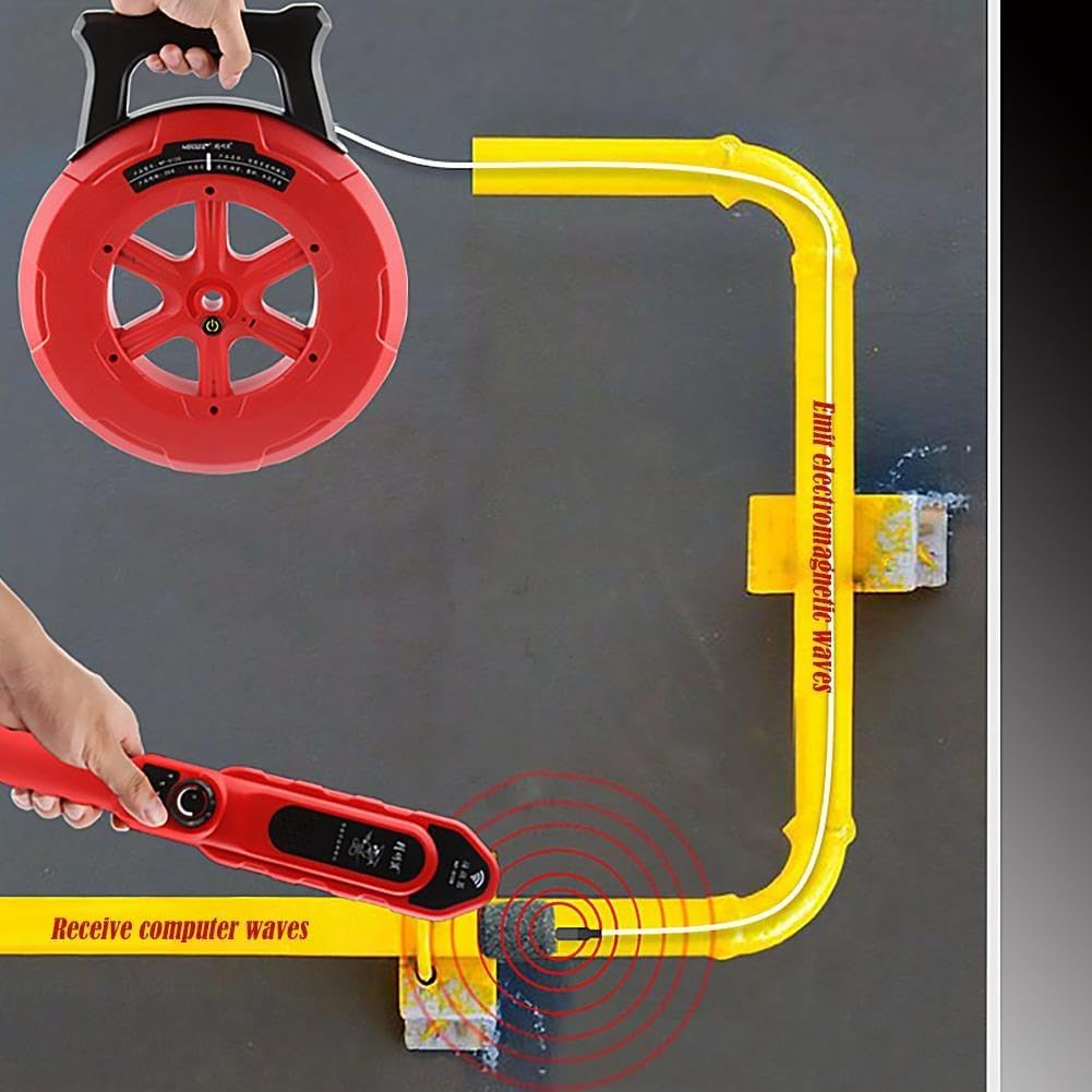 Localizador de alcantarillado subterráneo de bloqueo de tuberías de 20 m con 7 sondas | Escáner impermeable y tubos de metal de pared | Para PVC