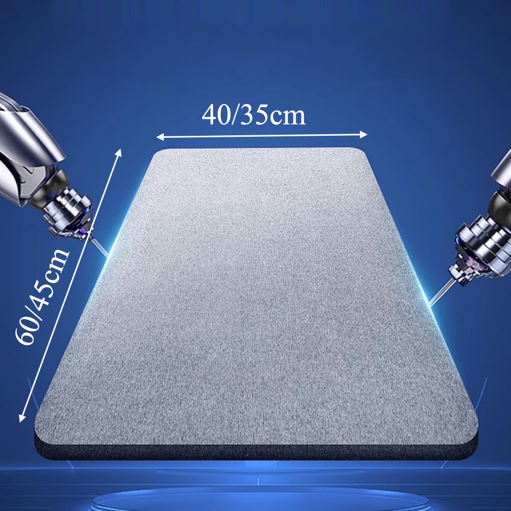 Alfombrilla de ducha antideslizante, alfombra de baño suave de secado rápido para mayor seguridad, accesorio de baño ideal para todas las edades, 60 x 40 cm