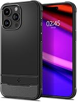 Vista 4 de Spigen - Rugged Armor MagFit - Funda diseñada para el iPhone 15 Pro (2023) [Protección de grado militar] Compatible con MagSafe - Negro mate