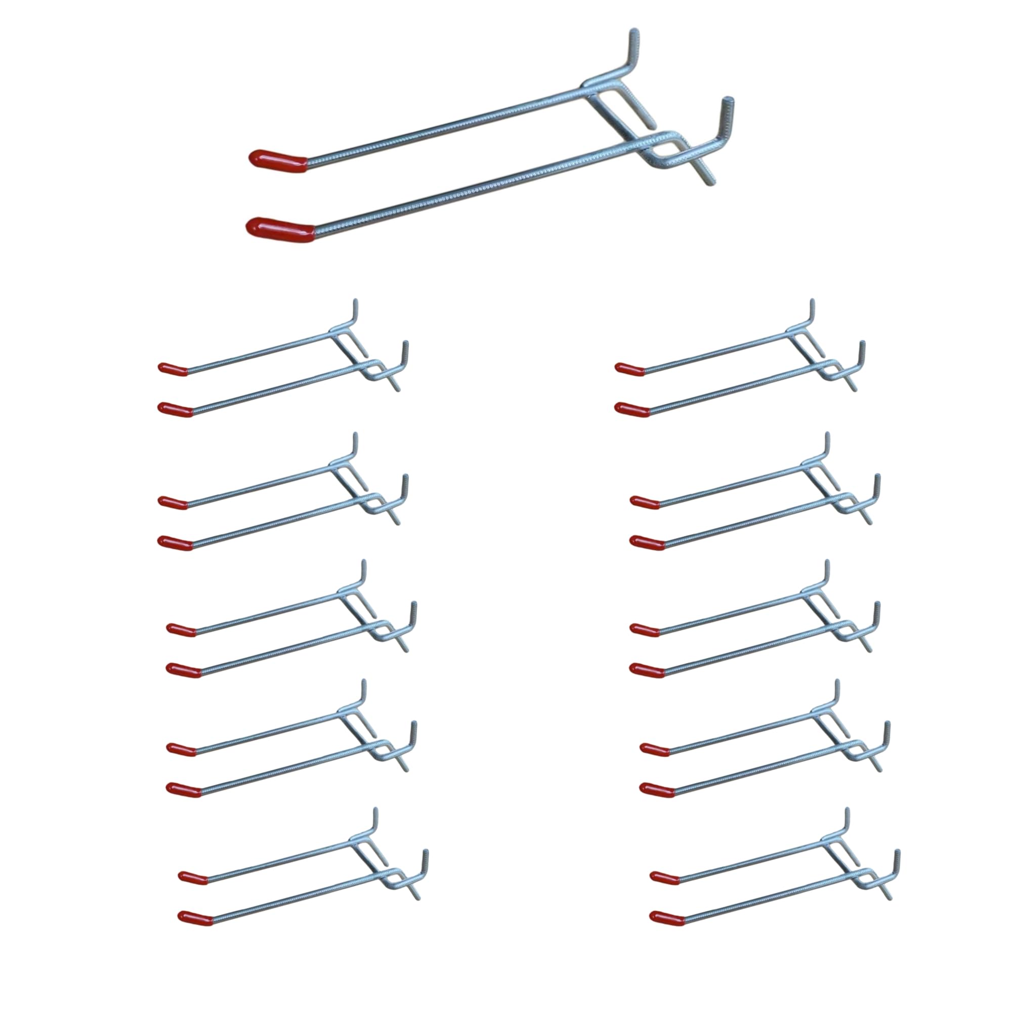 Double Arm Pegboard Hooks - 10 Pack -1 Double Arm Pegboard Hooks - 10 Pack -1