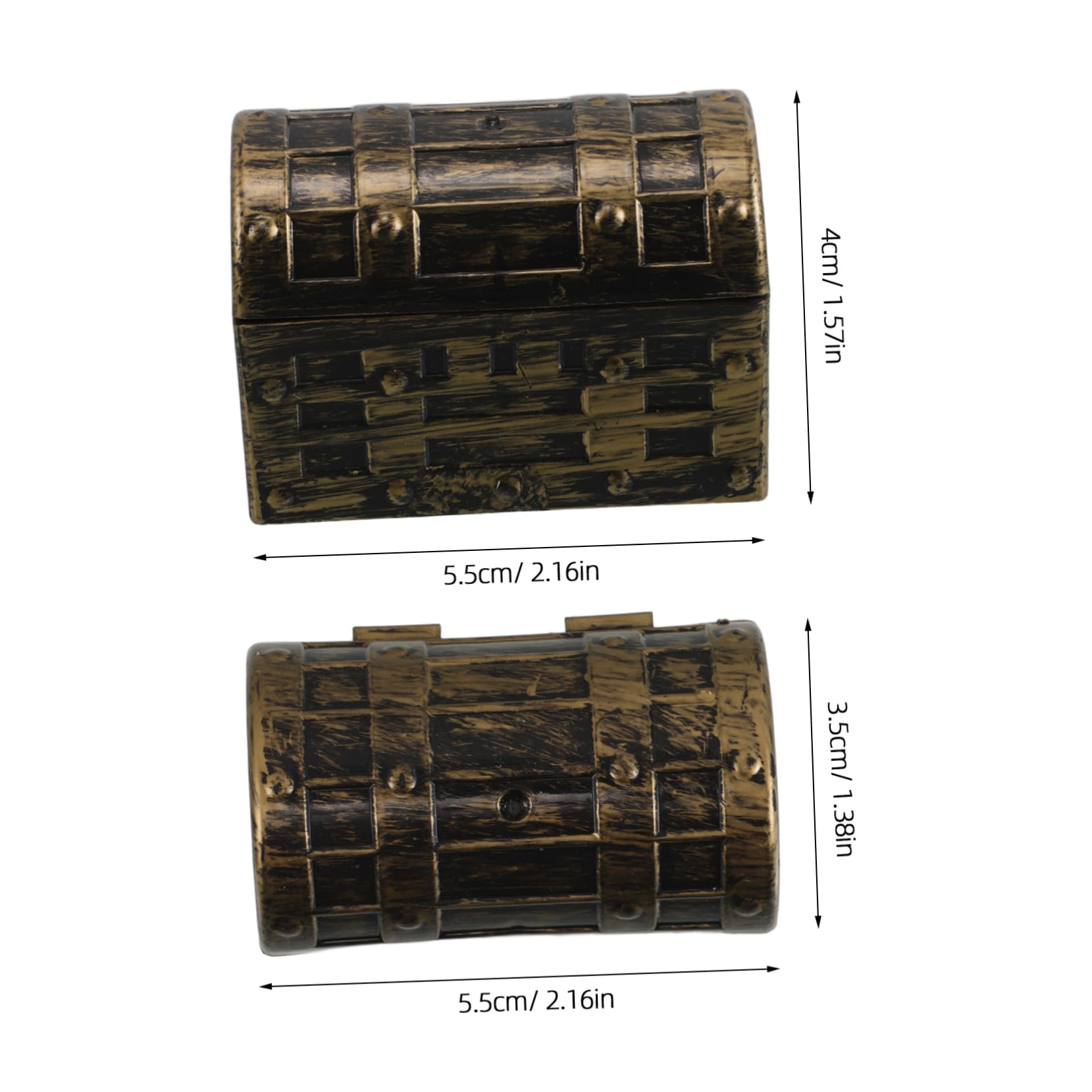 WHAMVOX 6pcs Decorative Jewelry Storage for Halloween Birthday Parties Games Dark Brown for Keepsakes Unique