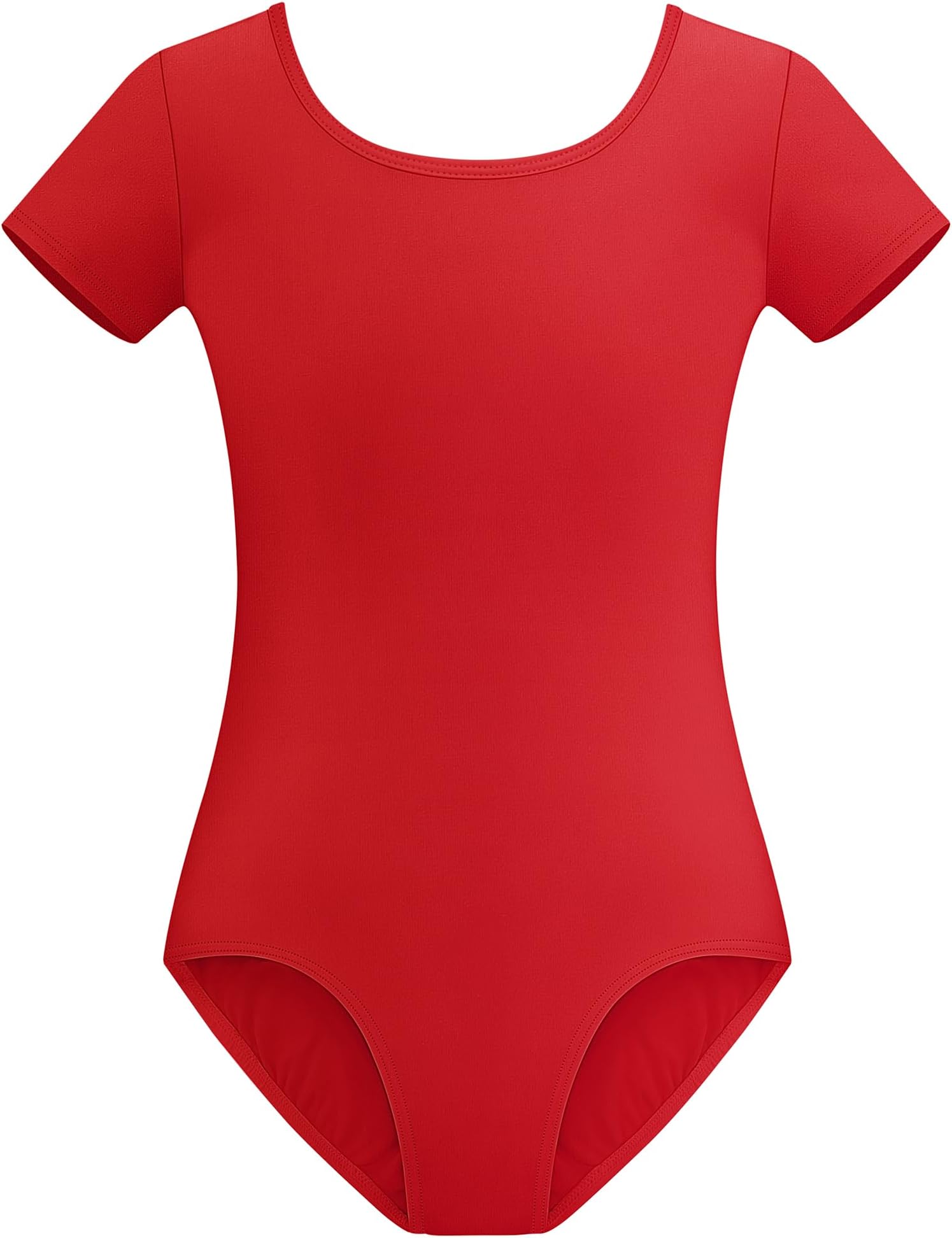 Leotards for Girls Ballet Scoop Neck Short Sleeve Leotard Gymnastics Dance Unitards