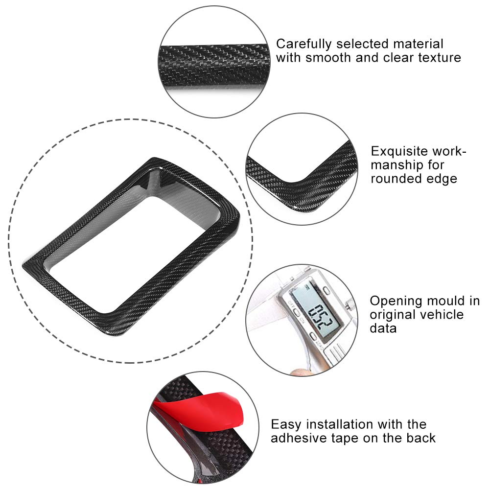 Embellecedor de la Caja de Almacenamiento Trasero, Embellecedor de Almacenamiento del Asiento Trasero de Fibra de Carbono Seco, Corte Preciso, Protección de Superficie Resistente a los Rayos