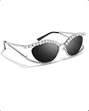Rhinestone Sunglasses for Women Bling Bling Glasses Jeweled Frame Costume Party Accessory