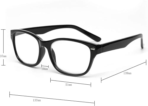 Miniatura 5 de EYE ZOOM Paquete de 5 lentes de lectura con marco de plástico de estilo retro para hombres y mujeres