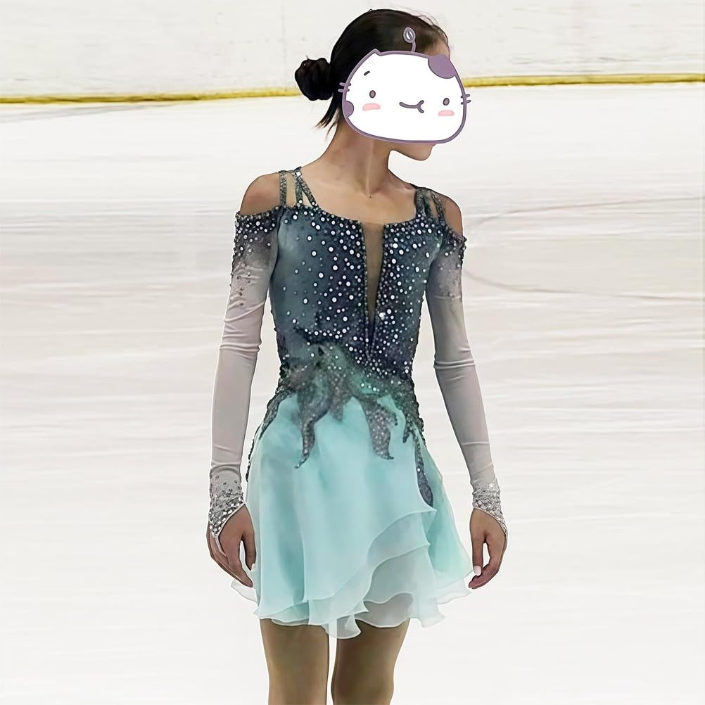 Uniforme De CompeticióN De Patinaje sobre Hielo, Ropa De Patinaje ArtíStico para Adultos, Ropa De Patinaje para NiñAs Y NiñOs, Uniforme De CompeticióN