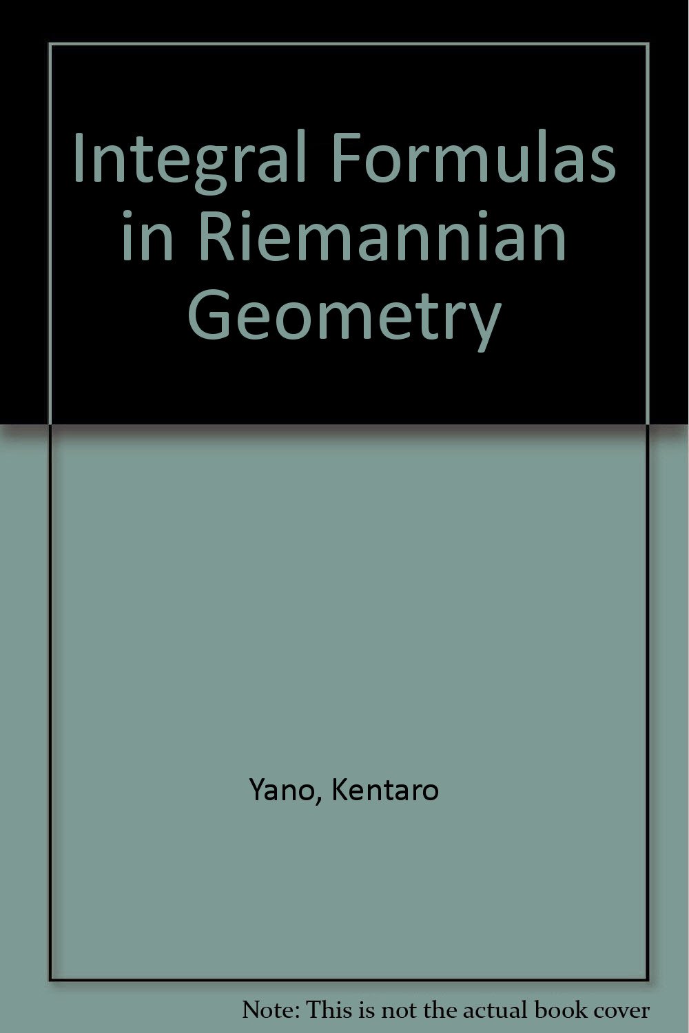Buy Integral Formulas in Riemannian Geometry — BookShops.in