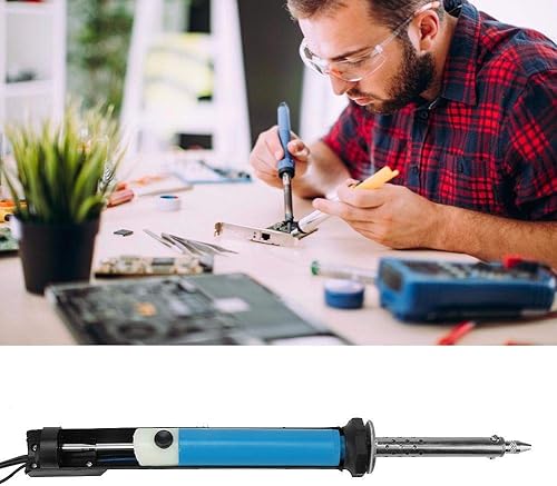 Miniatura 4 de Eujgoov Herramienta de soldadura desoldadora de 30 W, uso de hierro de soldadura eléctrica, pluma de succión de estaño para varias soldaduras