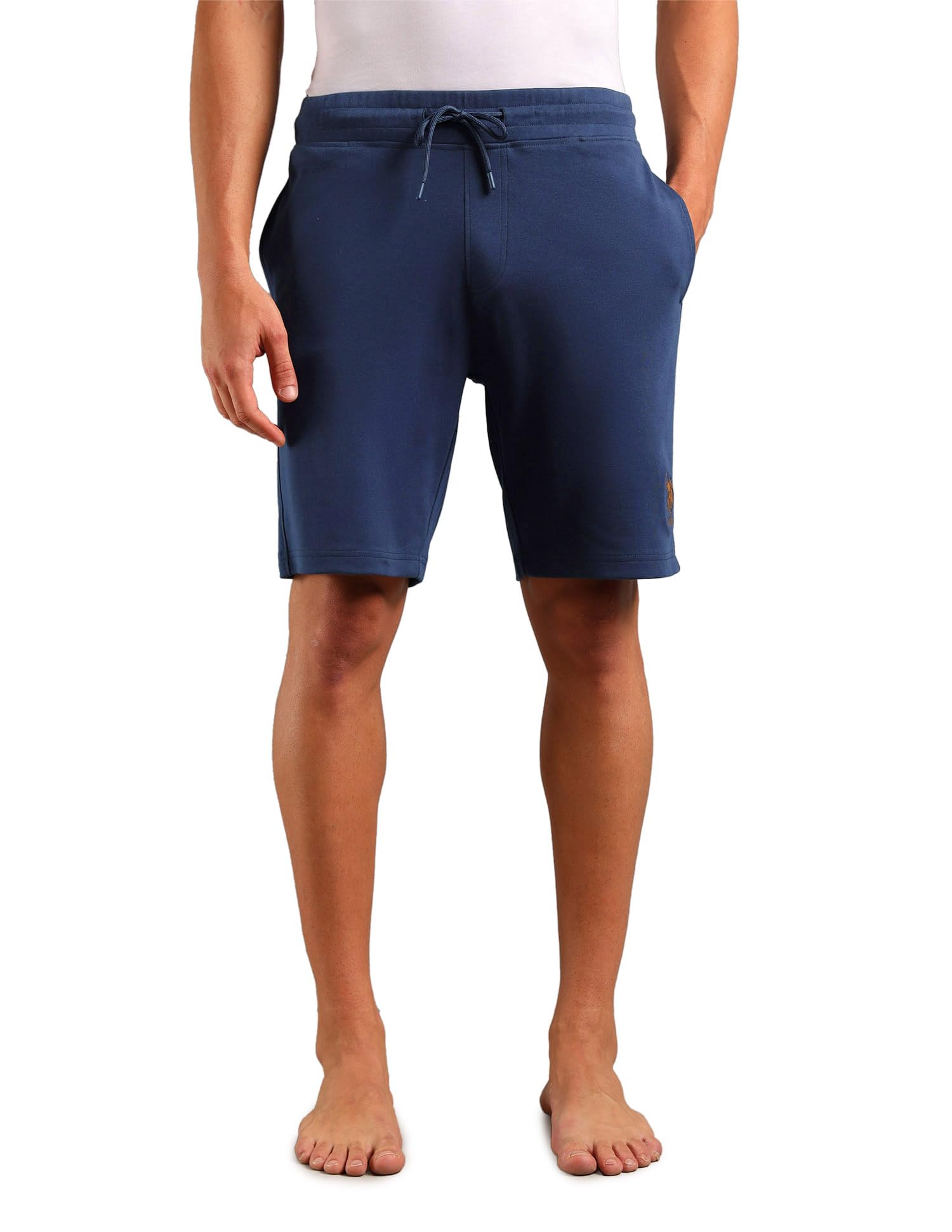 Mens Breathable Cotton Solid OES08 Lounge Shorts