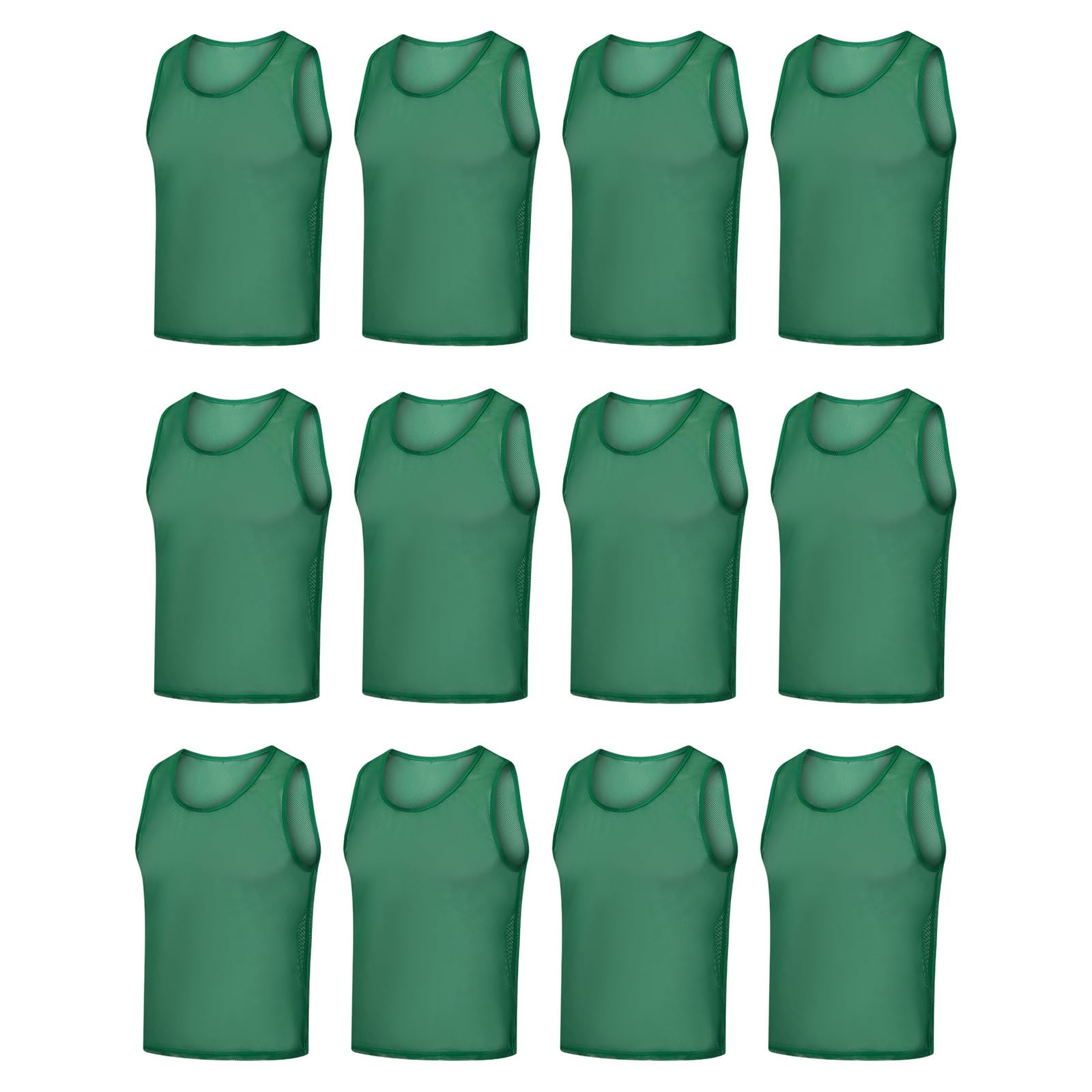 Lot de 12 gilets d'entraînement d'équipe de football, dossards athlétiques, gilets d'entraînement