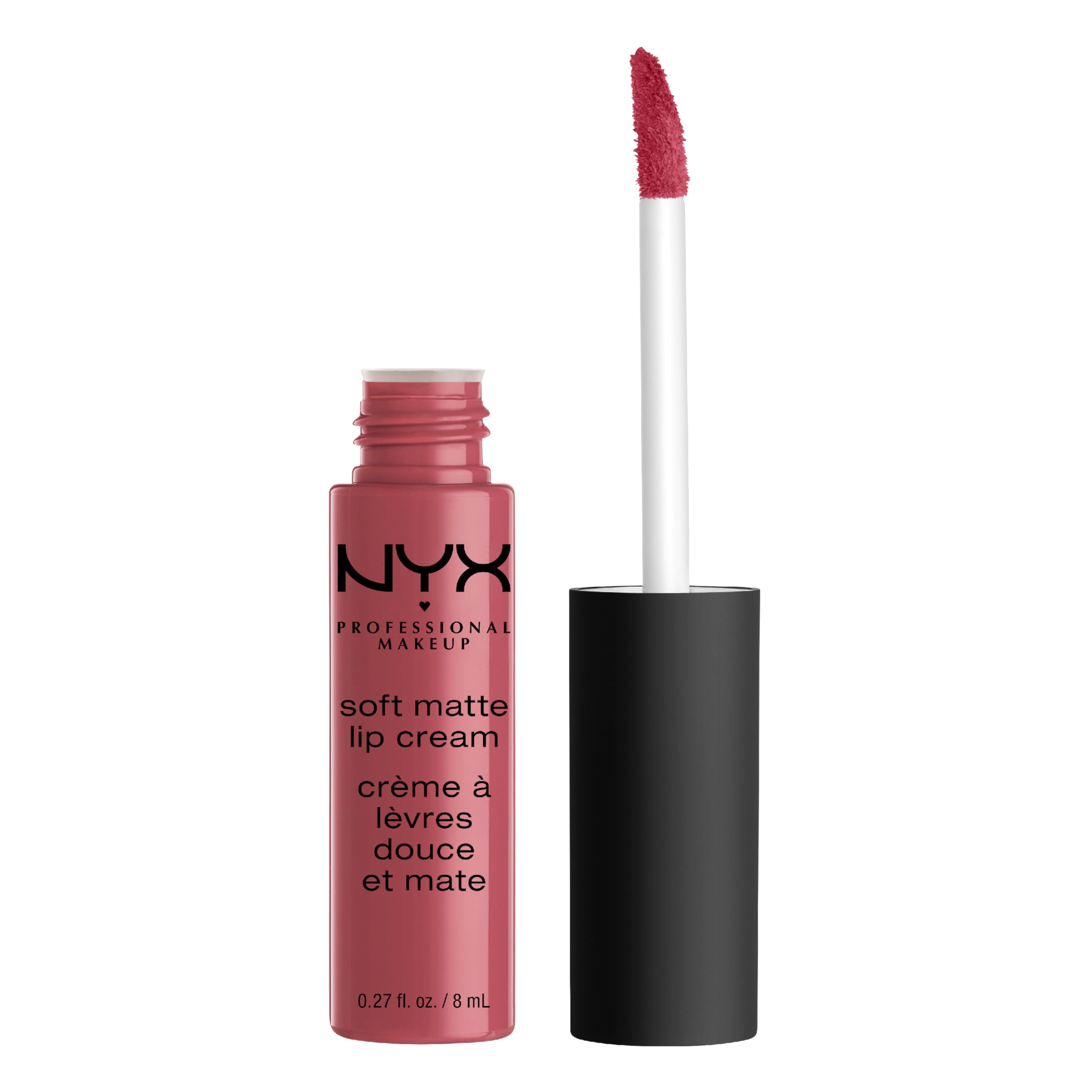 NYX PROFESSIONAL MAKEUP Soft Matte Lip Cream, Lightweight Liquid Lipstick - Sao Paulo (Bubblegum Pink)