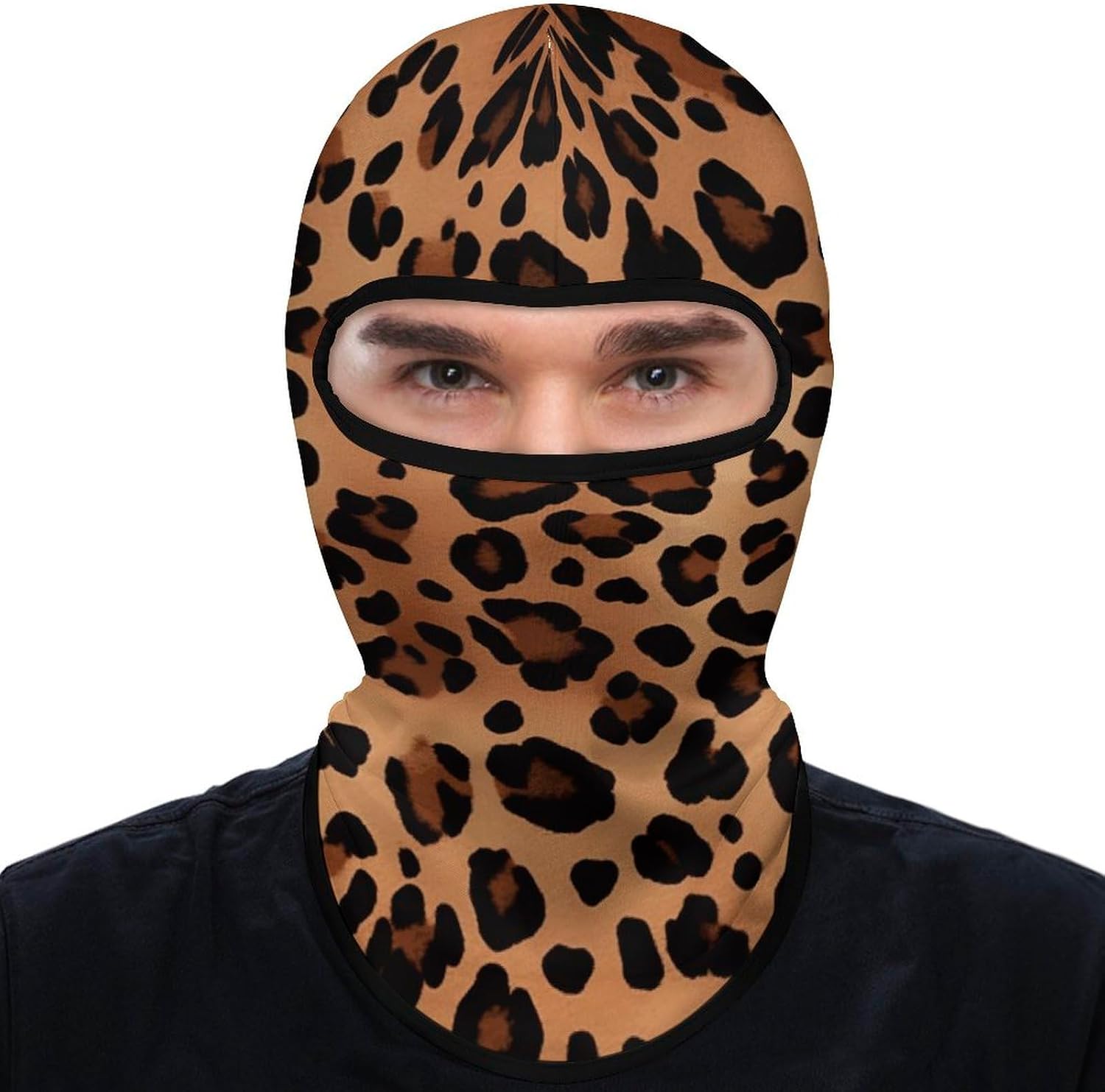 Balaclava Face Mask for Men Women Sun Protection Full Face Cover | Breathable Leopard Print Full Face Mask Windproof Ski Mask Motorcycle Helmet Lining for Outdoor Sport Cycling