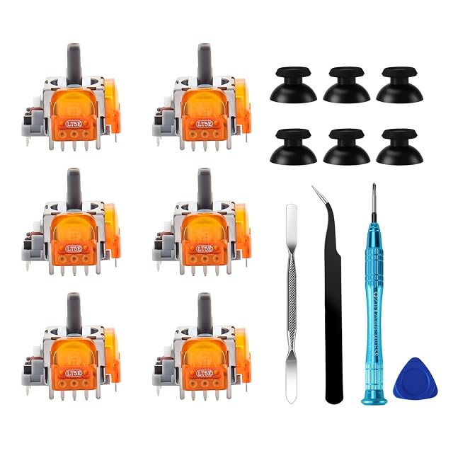 HGamyox TMR Electromagnetic Joysticks Replacement for DualSense PS5 Controller 3D Analog Joysticks Thumbsticks with Screwdriver for Playstation 5