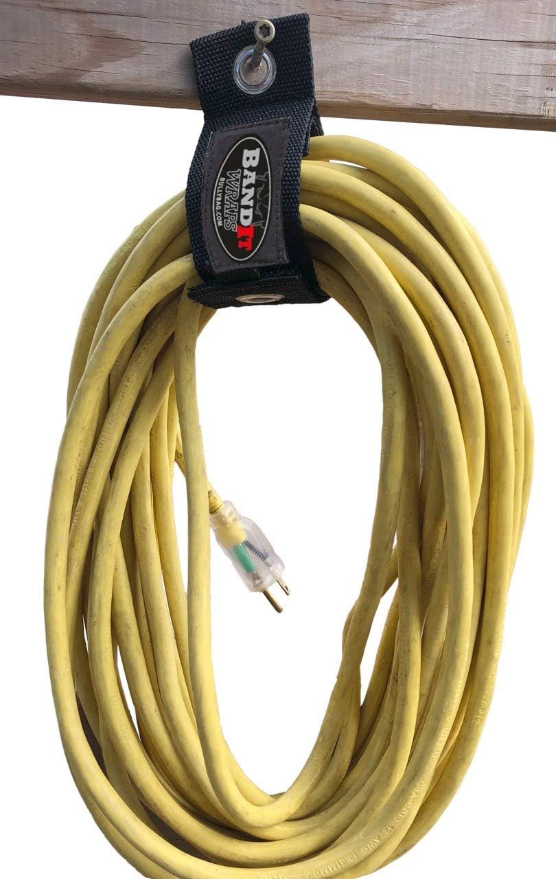 Bandit 3 Pack - Medium - Heavy Duty Storage Straps-Hook and Loop Extension Cord Organizer/Hanger, Cable Strap for Cords, Wrap Keeper, Hoses, Rope, RV, Dock, Boat, Garage Organization, Storage & More image 3