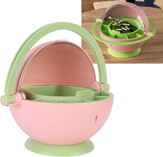 Caixa de Alimentação para Répteis, Pequeno Recipiente para Animais, Terrário, Caixa de Criação de Insetos, Caixa Portátil para Habitat de Insetos, Terrário para Mini Bicho-da-seda (Rosa)