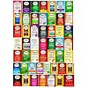 Tea Bags Sampler Assortment Variety Pack Gift Box 45 Count Tea Bags & 10 Honey Sticks - Perfect Variety - English Breakfast, Green, Black, Herbal, Chai Tea and more (Green)