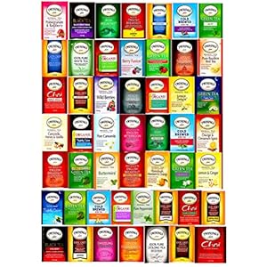 Tea Bags Sampler Assortment Variety Pack Gift Box 45 Count Tea Bags & 10 Honey Sticks – Perfect Variety – English…