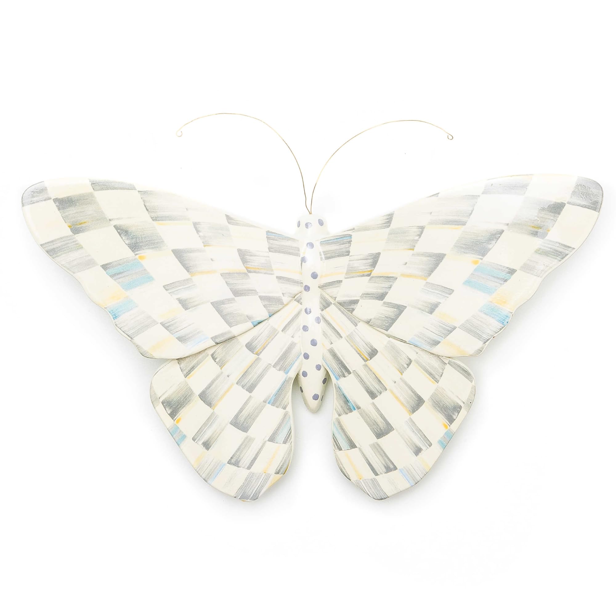 MACKENZIE-CHILDS Sterling Check Butterfly Wall Decor