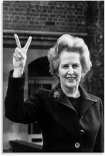Margaret Thatcher Portraits Poster Black And White Wall Art (5) Canvas Painting for Living Room Bedroom Decor 12x18inch(30x45cm) Unframe-style