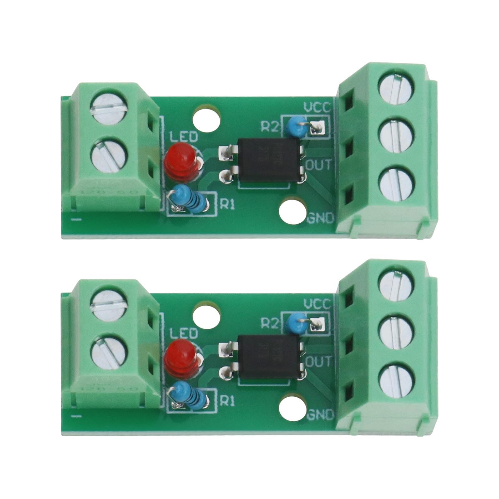 Be In Your Mind 2Pcs Optical Isolator Module Voltage to Current Converter Module Input Optoisolator 12V 80KHz 1 Channel PC817 EL817 PLC Processors